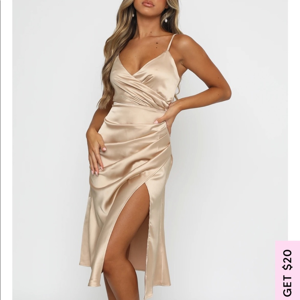 WhiteFox Champagne MIDI Dress